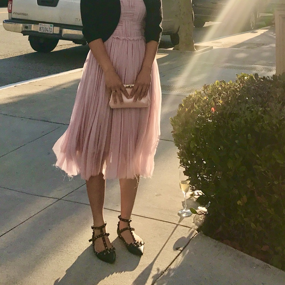 Valentino Rockstud cage leather flat